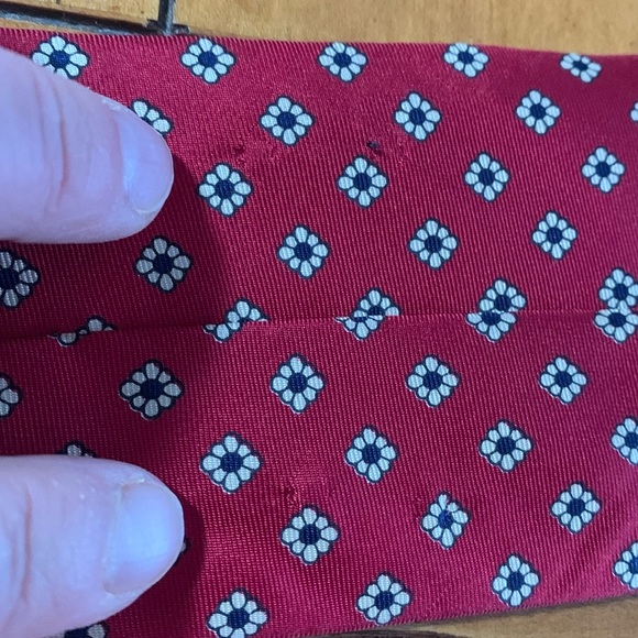 Liberty Vintage 100% Silk Tie Made in USA Red White Blue VGUC 59" - Picture 9 of 9